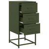 vidaXL Bedside Cabinets 2 pcs Olive Green 36x39x78 cm Steel