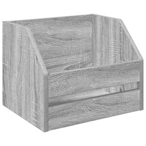 vidaXL Vinyl Album Box Grey Sonoma 38 x 30 x 29 cm Engineered Wood