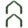 vidaXL Christmas Garland with 600 LEDs 2 pcs Green PVC
