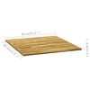 vidaXL Table Top Solid Oak Wood Square 23 mm 80x80 cm