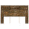 vidaXL Headboard Cabinet Smoked Oak 160x19x103.5 cm