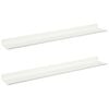 vidaXL Floating Shelf 2 pcs White 60 x 8.5 x 2.5 cm Steel