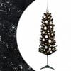 vidaXL Artificial Slim Christmas Tree with Bauble 120 cm 150 LEDs