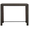 vidaXL Garden Bar Table Brown 140.5x60.5x110.5 cm Poly Rattan