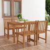 vidaXL 5 Piece Garden Dining Set 120x70 cm Solid Teak Wood
