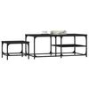 vidaXL Nesting Coffee Tables 2 pcs Black Engineered Wood