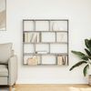 vidaXL Wall Cube Shelf 12 Compartments Concrete Grey Engineered Wood