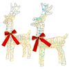 vidaXL 3D Christmas Reindeer LOVIISA 2 pcs 80 LEDs Warm White