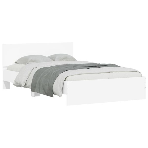 vidaXL Bed Frame without Mattress White 120x190 cm Small Double