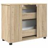 vidaXL Bathroom Cabinet with Drawer Sonoma Oak 76.5 x 35 x 64 cm
