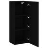 vidaXL TV Wall Cabinet Black 40.5x30x102 cm Engineered Wood