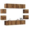 vidaXL Wall Mounted TV cabinets 8 pcs Old Wood Engineered Wood