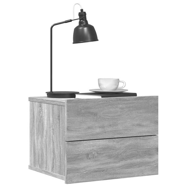 vidaXL Bedside Cabinets Grey Sonoma 40x30x30 cm Engineered Wood
