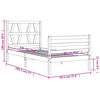 vidaXL Bed Frame without Mattress Honey Brown Single Solid Wood