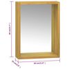 vidaXL Mirror Cabinet 30x10x40 cm Solid Wood Teak