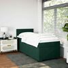 vidaXL Box Spring Bed with Mattress Dark Green 90x200 cm Velvet
