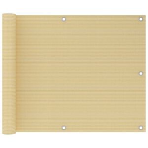 vidaXL Balcony Screen Beige 75x300 cm HDPE