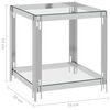 vidaXL Coffee Table Silver 55x55x55 cm Stainless Steel and Glass