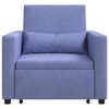 vidaXL Single Sofa Bed Reclining Jeans blue 90 x 165 x 87 cm Fabric