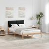 vidaXL Bed frame Brown and black 135 x 190 cm Solid pine wood