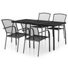 vidaXL 5 Piece Garden Dining Set Anthracite Steel