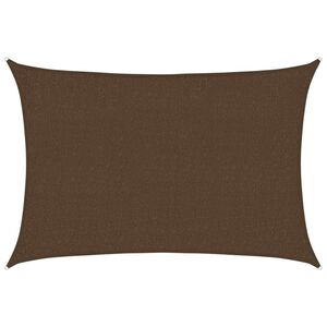 vidaXL Sunshade Sail 160 g/m&sup2; Brown 2x2.5 m HDPE