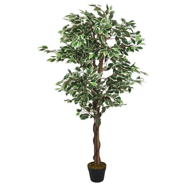 vidaXL Artificial Ficus Tree 1008 Leaves 180 cm Green