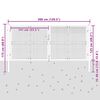 vidaXL Mesh Garden Gate Silver 300x125 cm Galvanised Steel