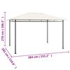 vidaXL Gazebo 384x281x270 cm Cream 180 g/m&sup2;