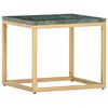 vidaXL Coffee Table Green 40x40x35 cm Real Stone with Marble Texture