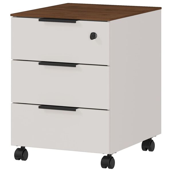 Germania Rolling Cabinet GW-Ancona 51x41x55 cm Cashmere and Walnut