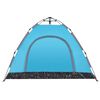 vidaXL Camping Tent 3-Person Blue Quick Release