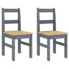 vidaXL 4 Piece Dining Set Panama Grey Solid Wood Pine