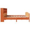 vidaXL Bookcase Bed without Mattress Wax Brown 200x200cm Solid Wood Pine