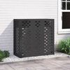 vidaXL Air Conditioner Cover Black 110 x 50 x 105 cm Steel