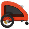 vidaXL Pet Bike Trailer Orange and Grey Oxford Fabric and Iron