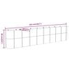 vidaXL Garden Raised Bed Galvanised Steel 332x40x68 cm Grey
