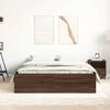 vidaXL Bed Frame without Mattress Brown Oak 150x200 cm King Size King Size