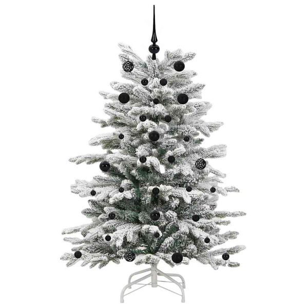 vidaXL Artificial Hinged Christmas Tree White 150 cm PE and PVC