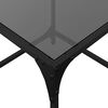 vidaXL Coffee Tables with Black Glass Top 2 pcs 50x50x40 cm Steel