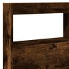 vidaXL Headboard Cabinet with LED Smoked Oak 140x17x102 cm
