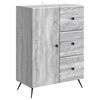 vidaXL Sideboard Grey Sonoma 66 x 34.5 x 90 cm Engineered Wood