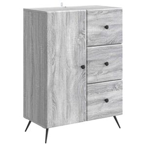 vidaXL Sideboard Grey Sonoma 66 x 34.5 x 90 cm Engineered Wood