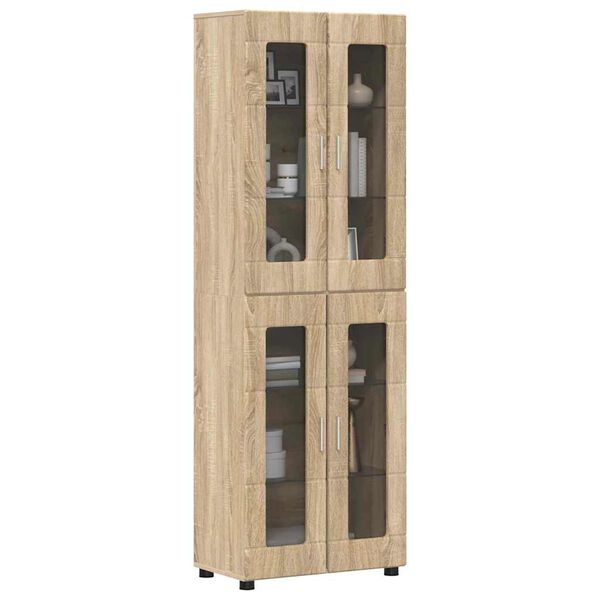 vidaXL Highboard FLORIN Sonoma Oak 60 x 35 x 182 cm Engineered Wood