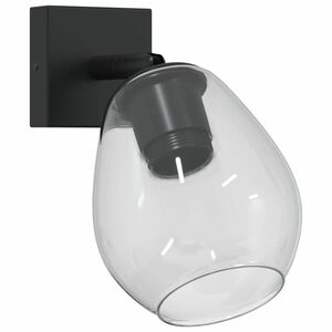 vidaXL Ceiling Spotlight Black 13 x 13 x 26 cm Glass and Metal