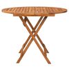 vidaXL Folding Garden Table &Oslash; 90x75 cm Solid Wood Acacia