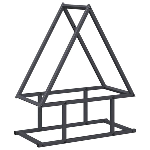 vidaXL Firewood Rack Anthracite 50x25x60 cm Cold-rolled steel