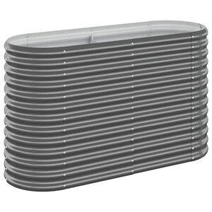 vidaXL Garden Raised Bed Galvanised Steel 114x40x68 cm Anthracite