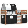 vidaXL Bunk Bed without Mattress White&Black 90x190 cm Solid Wood Pine