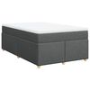 vidaXL Box Spring Bed with Mattress Dark Grey 120x200 cm Fabric